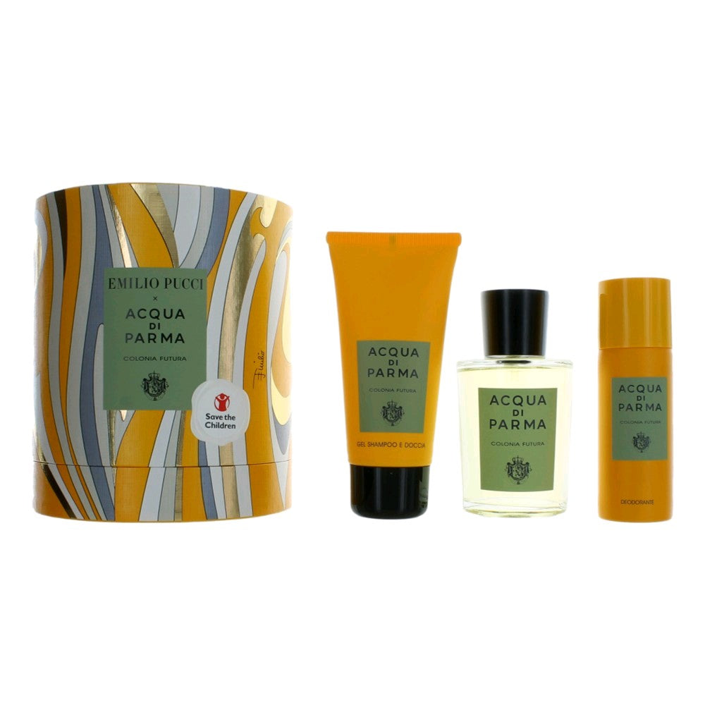 Acqua Di Parma – Acqua Di Parma X Emilio Pucci Colonia Futura 3 Piece Gift Set Unisex for Unisex product image