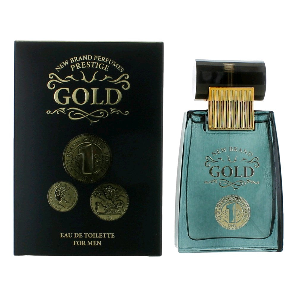 New Brand – Gold Eau de Toilette Spray for Men (3.3 oz) product image