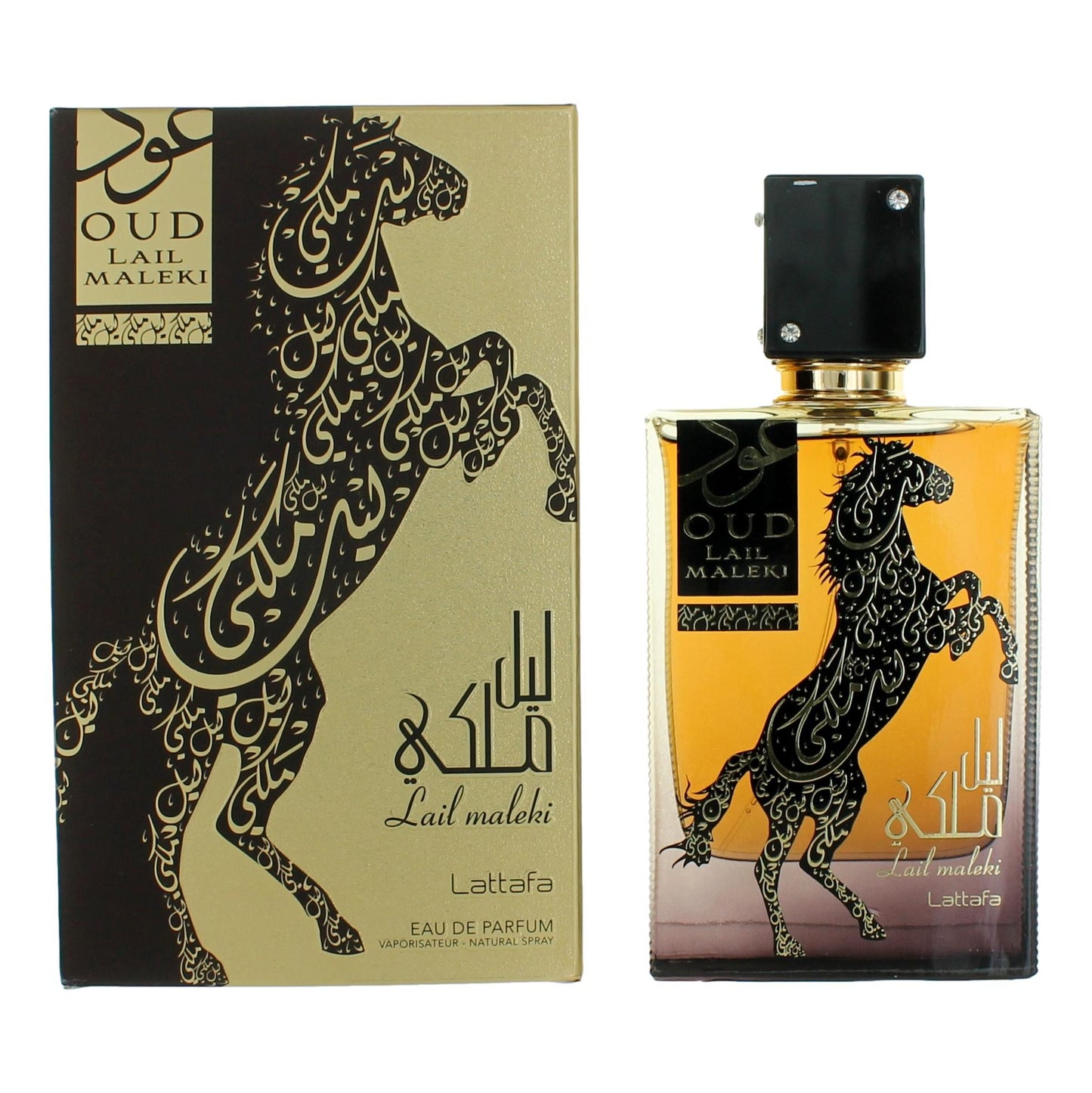Lattafa – Oud Lail Maleki Eau de Parfum Spray for Unisex (3.4 oz) product image