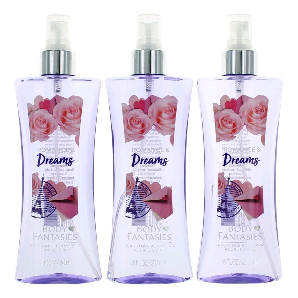 Parfums De Coeur – Romance & Dreams by Body Fantasies Fragrance Body Spray for Women (3-Pack 8 oz) product image