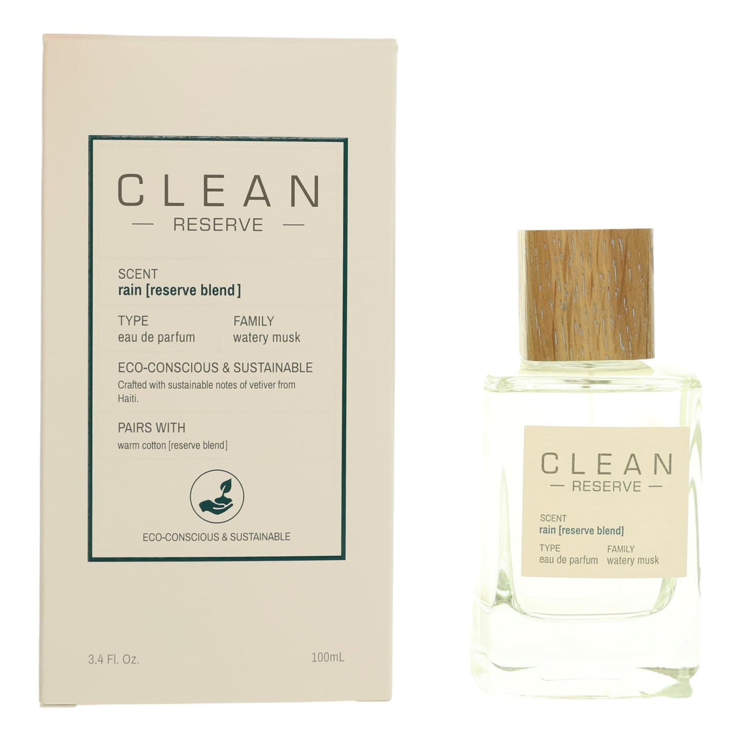 Clean Beauty – Clean Reserve Rain by Clean Eau de Parfum Spray for Unisex (3.4 oz) product image