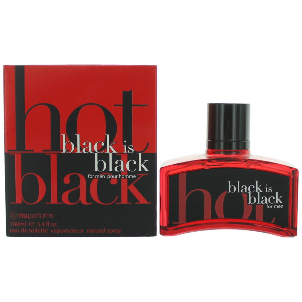 nuparfums – Black Is Black Hot Eau de Toilette Spray for Men (3.4 oz) product image