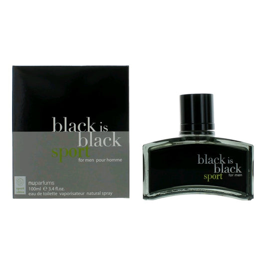 nuparfums – Black is Black Sport Eau de Toilette Spray for Men (3.4 oz) product image