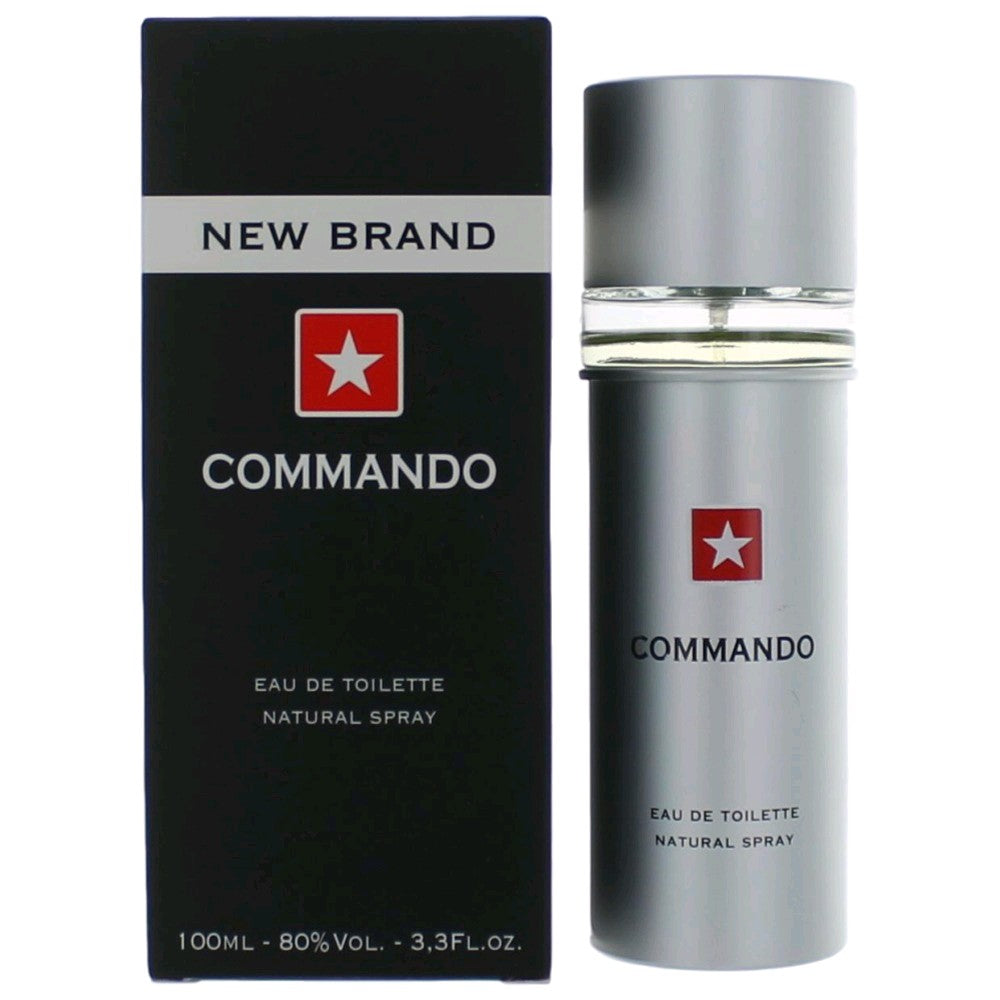 New Brand – Commando Eau de Toilette Spray for Men (3.3 oz) product image