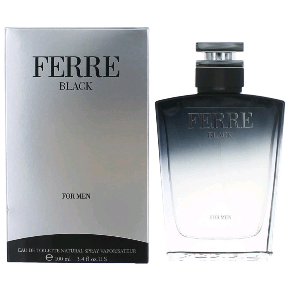 Gianfranco Ferre – Ferre Black Eau de Toilette Spray for Men (3.4 oz) product image