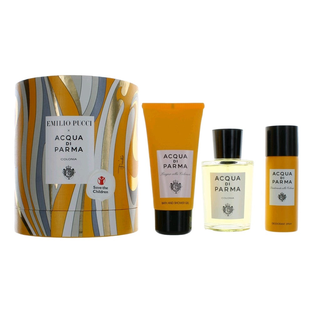 Acqua Di Parma – Acqua Di Parma X Emilio Pucci Colonia 3 Piece Gift Set Unisex for Unisex product image