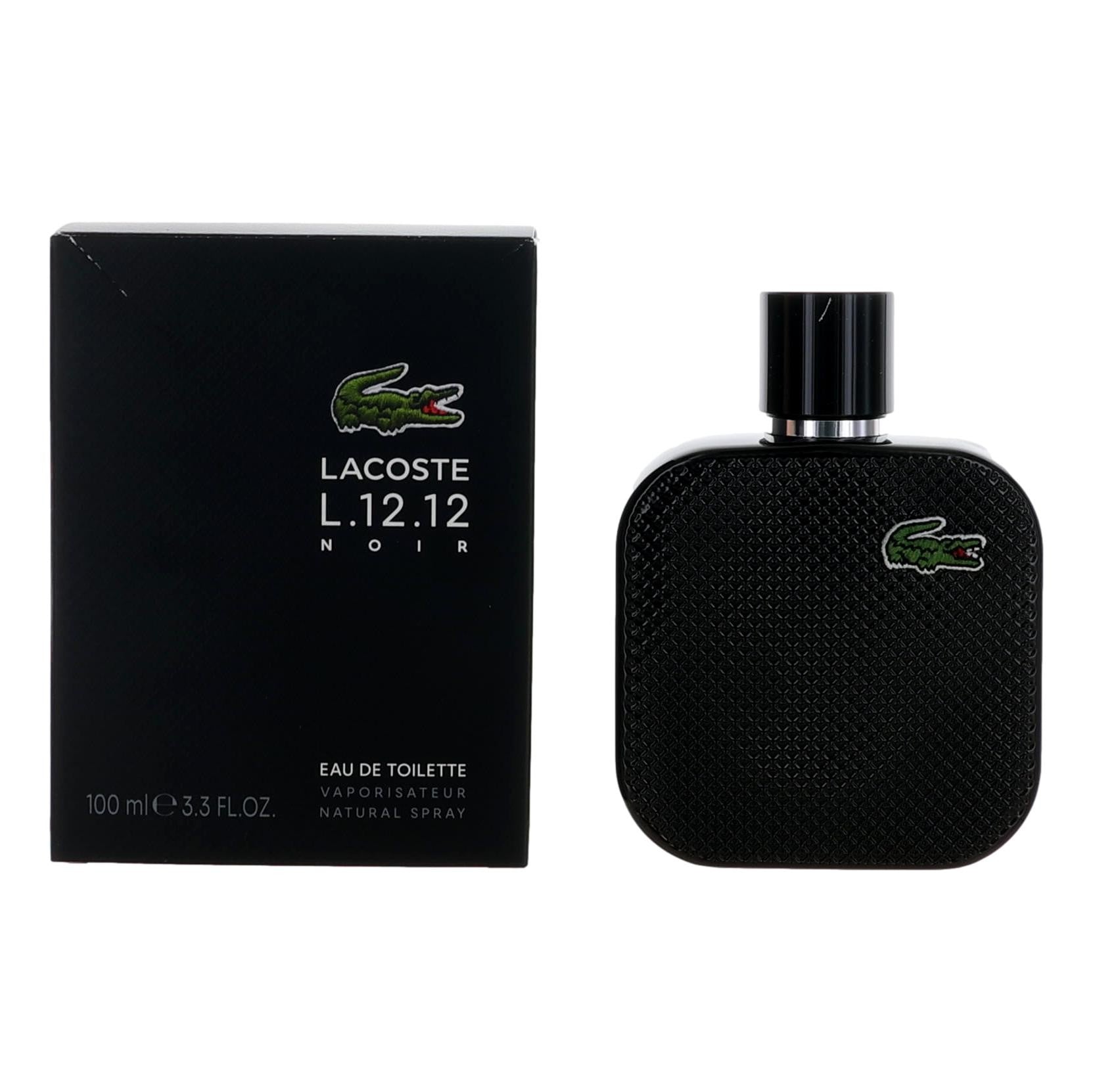 Lacoste – Lacose L. 12.12 Black Noir Eau de Toilette Spray for Men (3.3 oz) product image