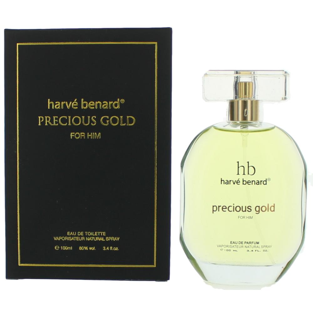 Harve Bernard – Precious Gold Eau de Toilette Spray for Men (3.4 oz) product image