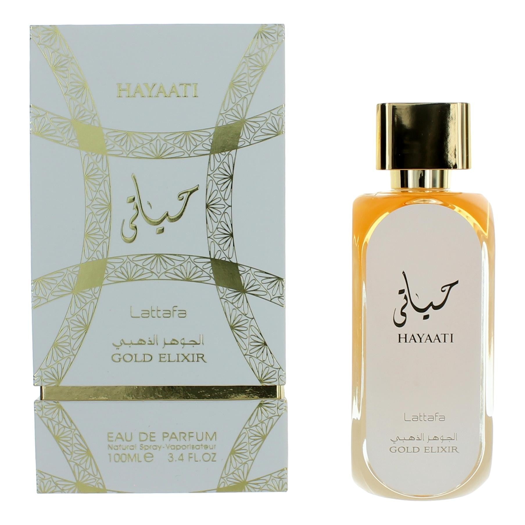 Lattafa – Hayaati Gold Elixir Eau de Parfum Spray for Unisex (3.4 oz) product image