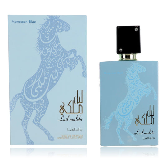 Lattafa – Lail Maleki Moroccan Blue Eau de Parfum Spray for Men (3.4 oz) product image