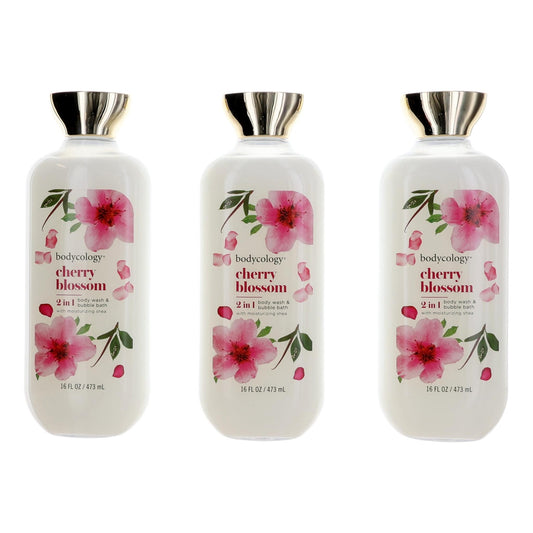 Bodycology – Cherry Blossom 2-in-1 Body Wash & Bubble Bath for Women (3-Pack 16 oz) product image