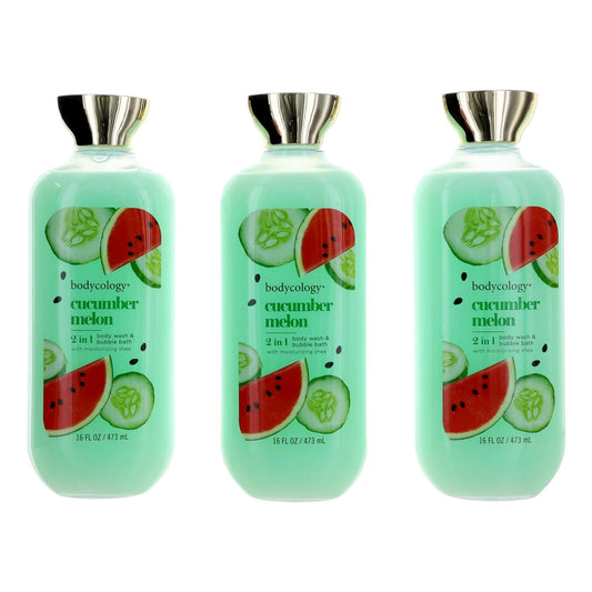 Bodevoke – Cucumber Melon by Bodycology 2-in-1 Body Wash & Bubble Bath for Women (3-Pack 16 oz) product image