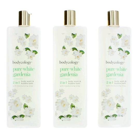 Bodycology – Pure White Gardenia 2-in-1 Body Wash & Bubble Bath for Women (3-Pack 16 oz) product image