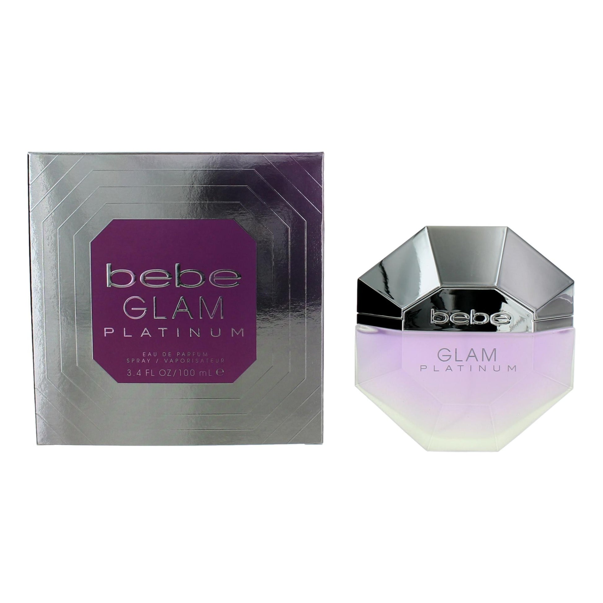 bebe – bebe Glam Platinum Eau de Parfum Spray for Women (3.4 oz) product image