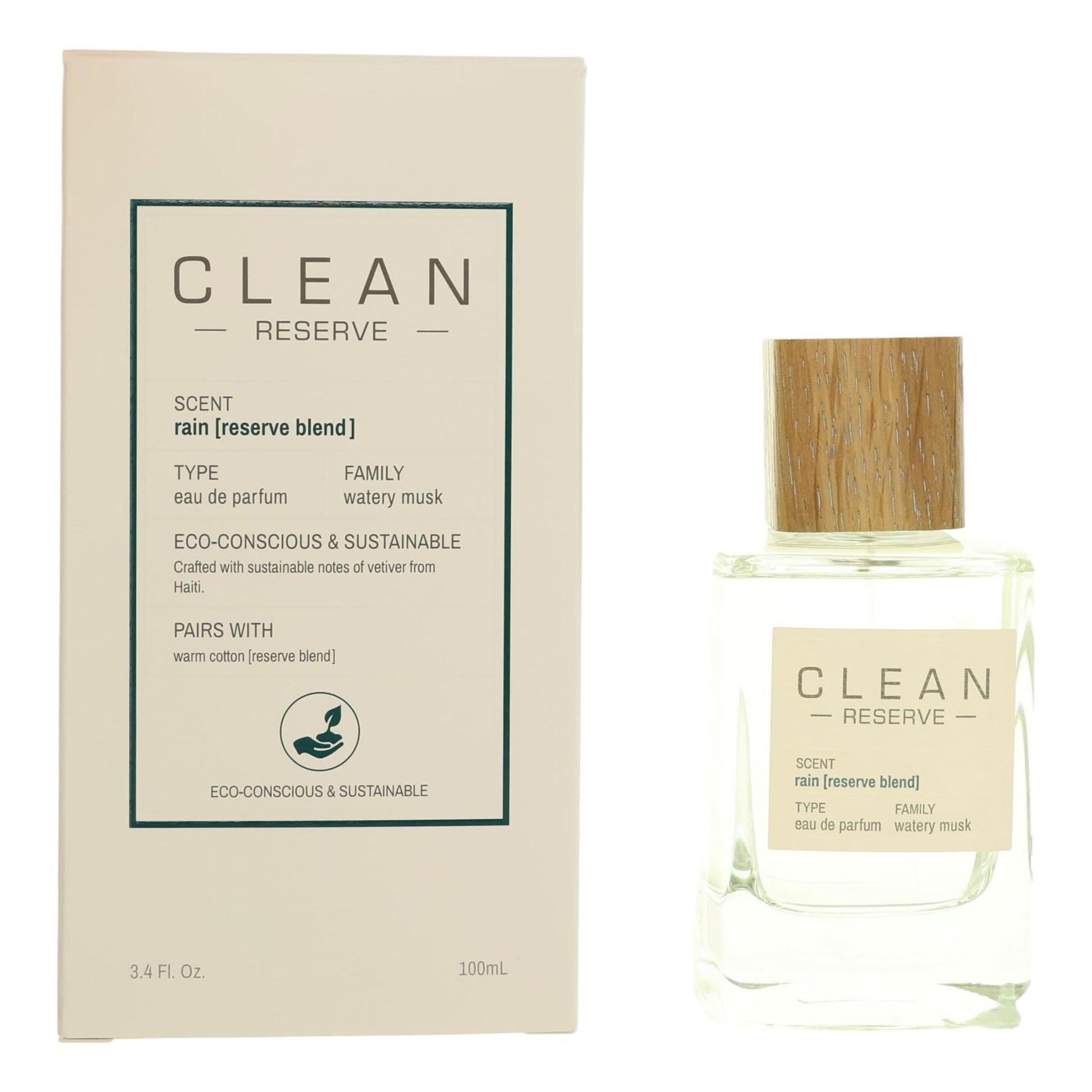 Clean Beauty – Clean Reserve Rain by Clean Eau de Parfum Spray for Unisex (3.4 oz) product image