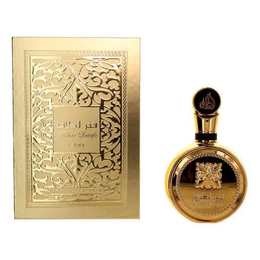 Lattafa – Fakhar Gold Eau de Parfum Spray for Unisex (3.4 oz) product image