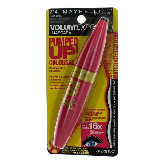 Maybelline – Maybelline Pumped Up Colossal Volum' Express . .33 oz Mascara- 214 Glam Black Fragrance (33 oz) product image