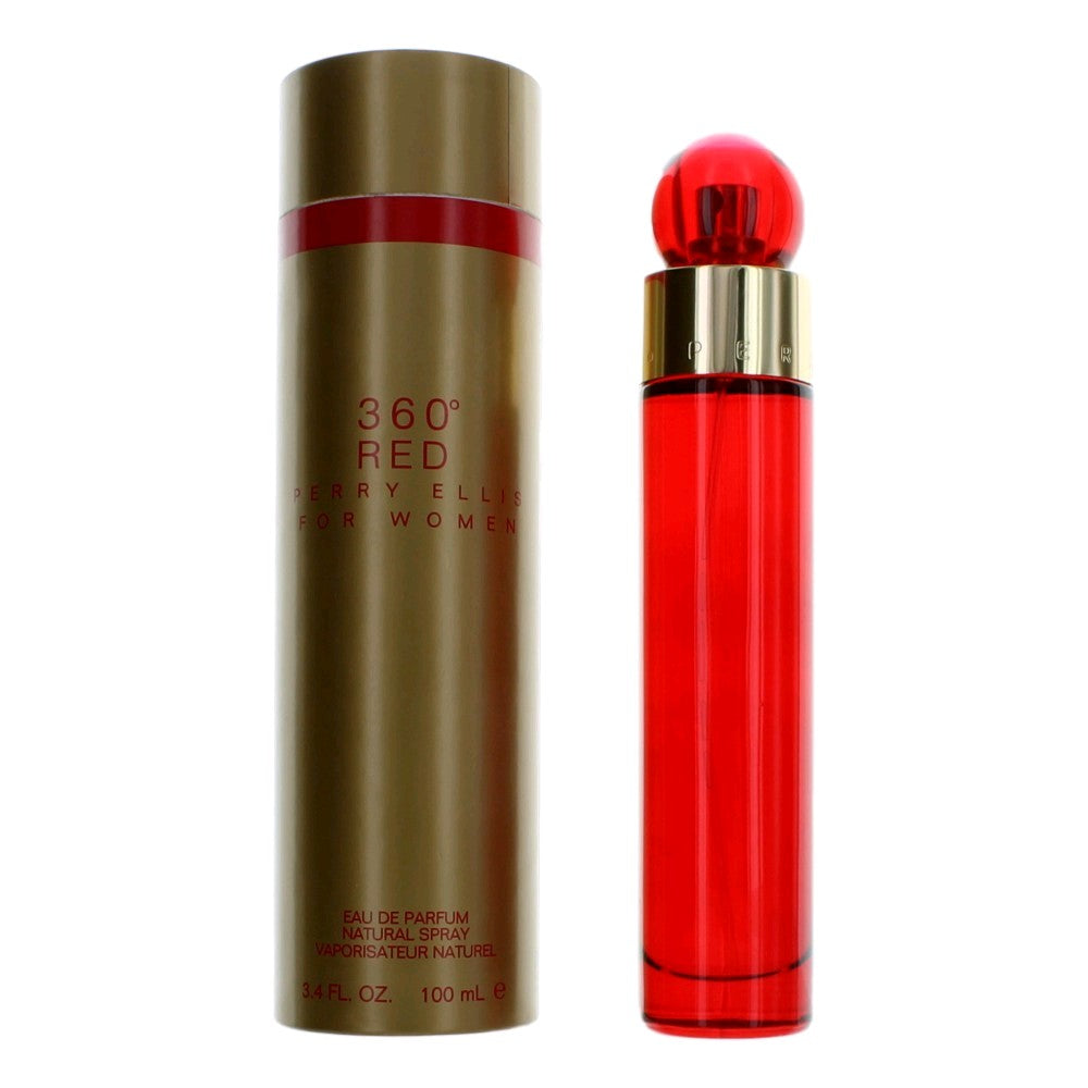 Perry Ellis – Perry Ellis 360 Red Eau de Parfum Spray for Women (3.4 oz) product image