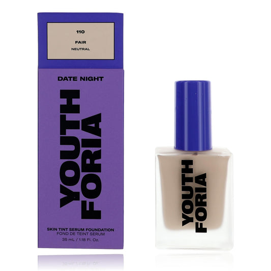 Youthforia – Date Night Skin Tint Serum Foundation 110 Fair, 1.18 Oz