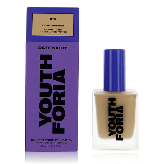 Youthforia – Date Night Skin Tint Serum Foundation 310 Light Medium, 1.18 Oz