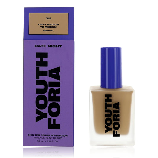 Youthforia – Date Night Skin Tint Serum Foundation 315 Light Medium To Medium, 1.18 Oz