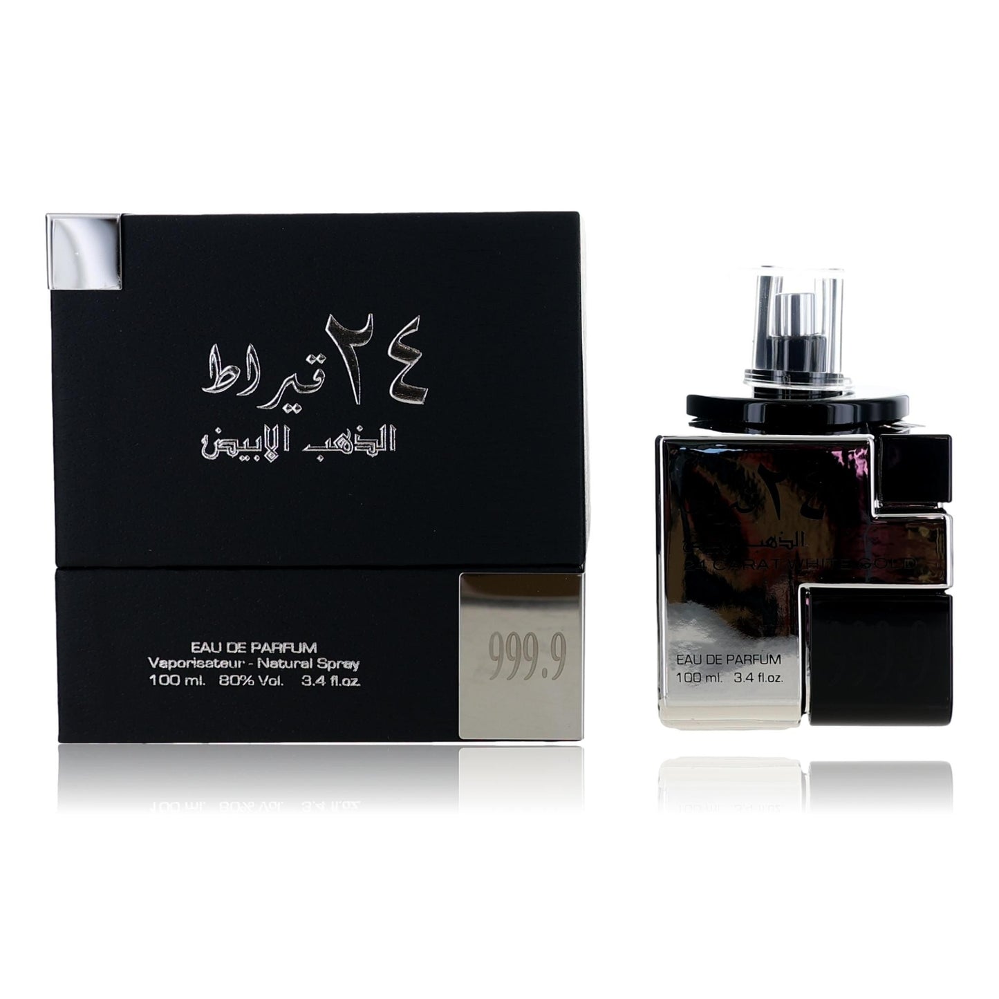 Lattafa – 24 Carat White Gold Eau de Parfum Spray for Unisex (3.4 oz) product image