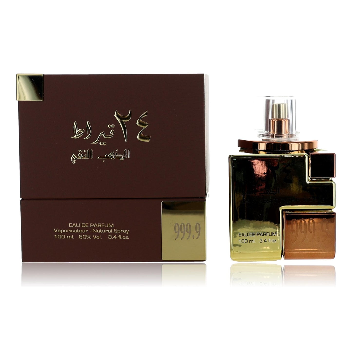 Lattafa – 24 Carat Pure Gold Eau de Parfum Spray for Unisex (3.4 oz) product image