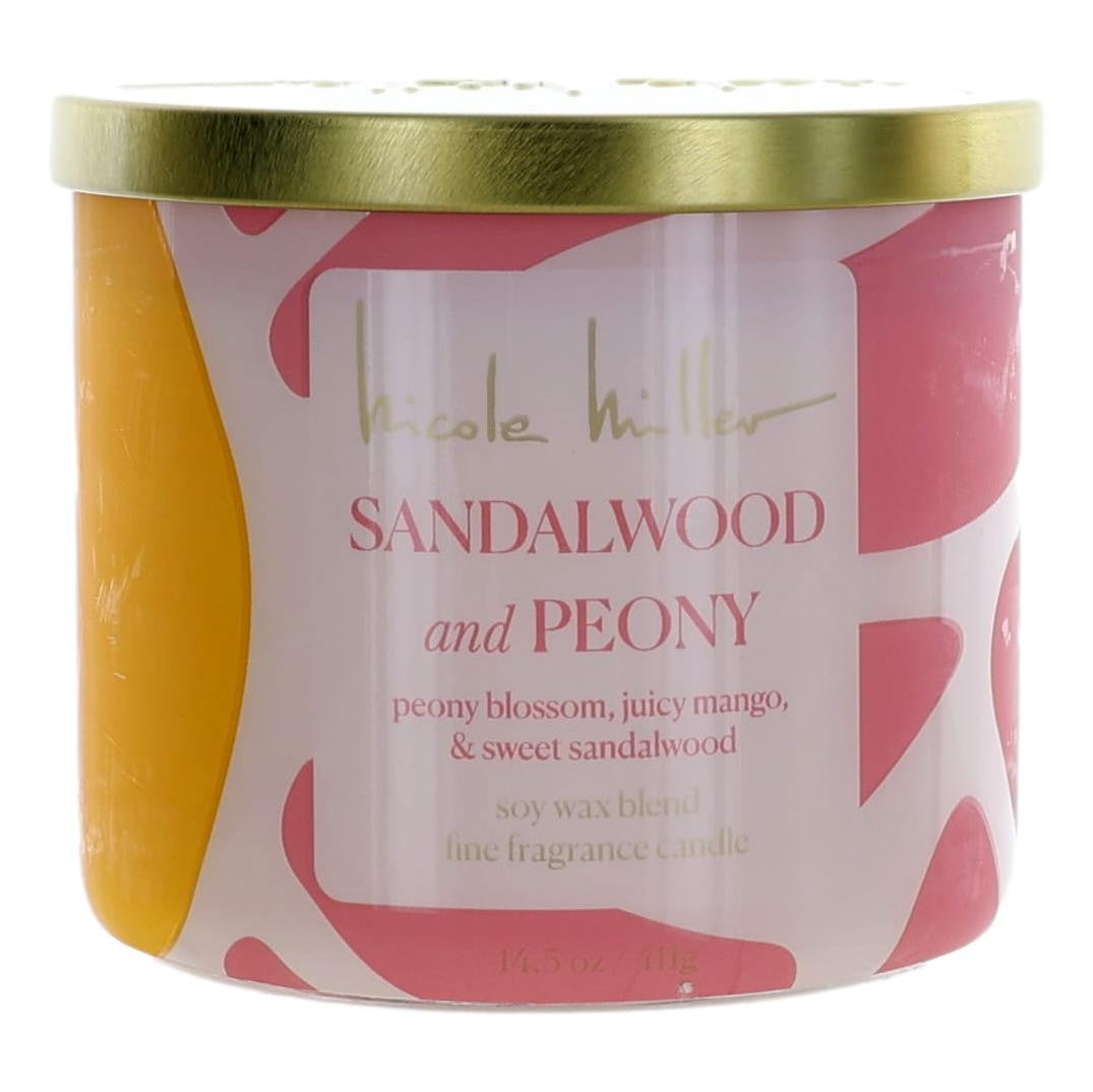Nicole Miller – Nicole Miller 14.5oz Soy Wax Blend 3 Wick Candle - Sandalwood and Peony Fragrance (14.5 oz) product image