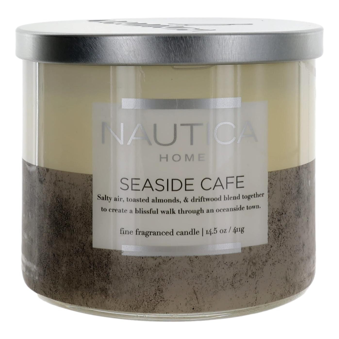 Nautica – Nautica 14.5 oz Soy Wax Blend 3 Wick Candle - Seaside Cafe Fragrance (14.5 oz) product image