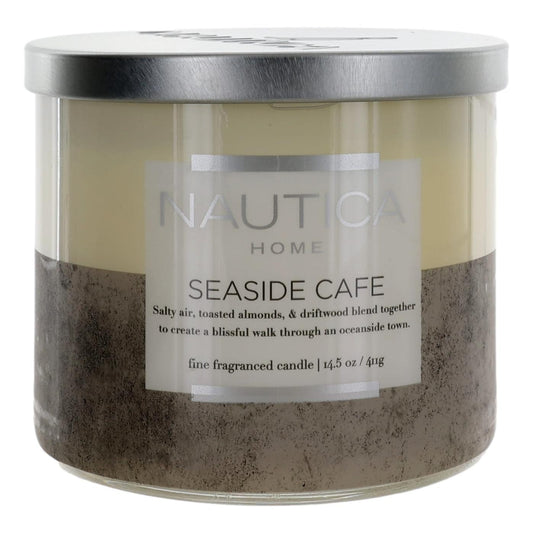 Nautica – Nautica 14.5 oz Soy Wax Blend 3 Wick Candle - Seaside Cafe Fragrance (14.5 oz) product image