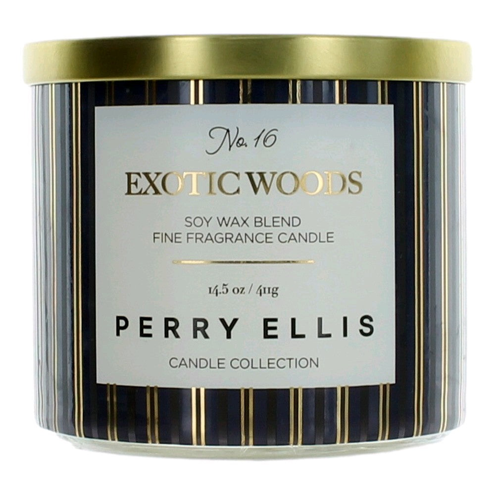 Perry Ellis – Perry Ellis 14.5 oz Soy Wax Blend 3 Wick Candle - Exotic Woods Fragrance (14.5 oz) product image