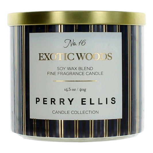 Perry Ellis – Perry Ellis 14.5 oz Soy Wax Blend 3 Wick Candle - Exotic Woods Fragrance (14.5 oz) product image